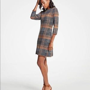 Ann Taylor Orange Plaid Dress